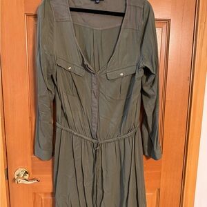 American Eagle Outfitters Olive Long Sleeve Dress